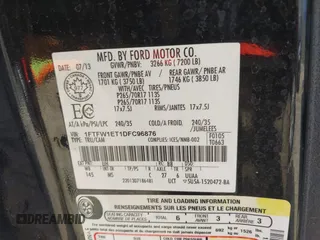 2013 Ford F-150 XL with VIN 1FTFW1ET1DFC96876, listed as a IAAI auction lot 41899674 with 173,217 mi miles and . Bid and sale history available at carsss.com. Image 9.