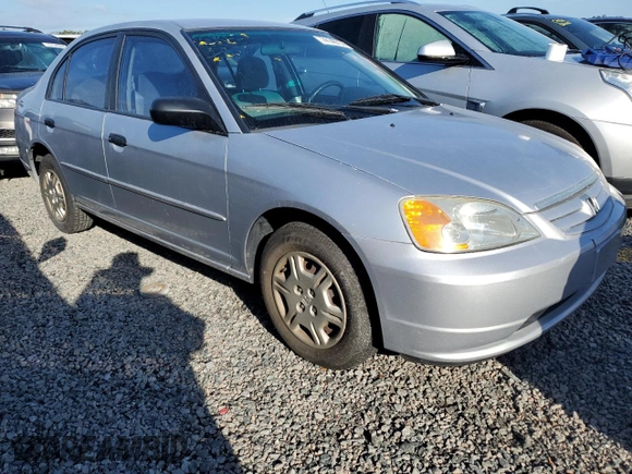 2001 Honda Civic LX with VIN 2HGES16531H595630, listed as a Copart auction lot 74149774 with 50,704 mi miles and Salvage Title. Bid and sale history available at carsss.com. Image 4.
