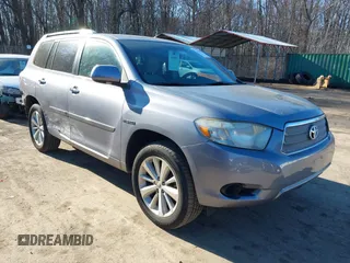 2009 Toyota Highlander Hybrid with VIN JTEEW41A092032916, listed as a IAAI auction lot 41646678 with 75,858 mi miles. Bid and sale history available at carsss.com. Image 1.