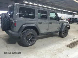 2021 Jeep Wrangler Unlimited Willys with VIN 1C4HJXDN3MW570110, listed as a Copart auction lot 53696535 with 40,166 mi miles and Salvage title. Bid and sale history available at DreamBid. Image 3.