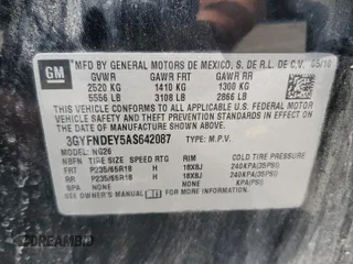 2010 Cadillac SRX Luxury Collection z VIN 3GYFNDEY5AS642087, wystawiony jako Copart lot #58380075 z przebiegiem 123 765 mil mil oraz Szkoda całkowita • Salvage title. Historia ofert i sprzedaży dostępna na DreamBid. Obrazek 13.