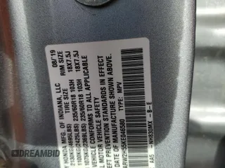 2019 Honda CR-V EX with VIN 7FARW2H55KE046580, listed as a Copart auction lot 48546415 with 53,147 mi miles and Salvage Title. Bid and sale history available at carsss.com. Image 13.