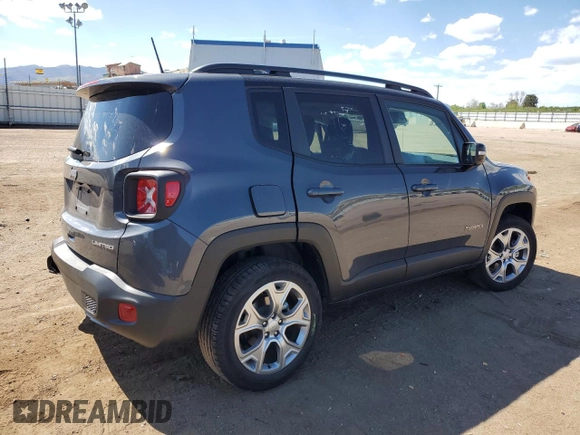 2023 Jeep Renegade Limited with VIN ZACNJDD16PPP18537, listed as a Copart auction lot 56602995 with Not provided miles and Salvage title. Bid and sale history available at DreamBid. Image 3.