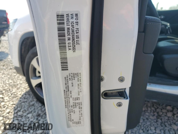 2022 Jeep Cherokee Limited with VIN 1C4PJMDX4ND525024, listed as a Copart auction lot 45852785 with 40,932 mi miles and Salvage Title. Bid and sale history available at DreamBid. Image 12.
