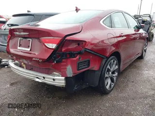 2015 Chrysler 200 C with VIN 1C3CCCCG1FN549009, listed as a IAAI auction lot 41702587 with 61,733 mi miles and . Bid and sale history available at carsss.com. Image 4.