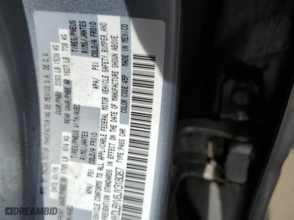 2018 Toyota Yaris iA with VIN 3MYDLBYV8JY318087, listed as a Copart auction lot 51604415 with 0 mi miles and Non Repairable. Bid and sale history available at carsss.com. Image 12.