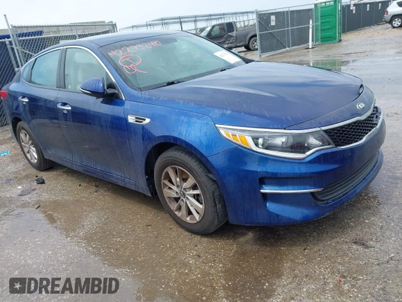 2016 Kia Optima LX with VIN 5XXGT4L34GG083587, listed as a IAAI auction lot 42273240 with 87,286 mi miles and . Bid and sale history available at DreamBid. Image 1.