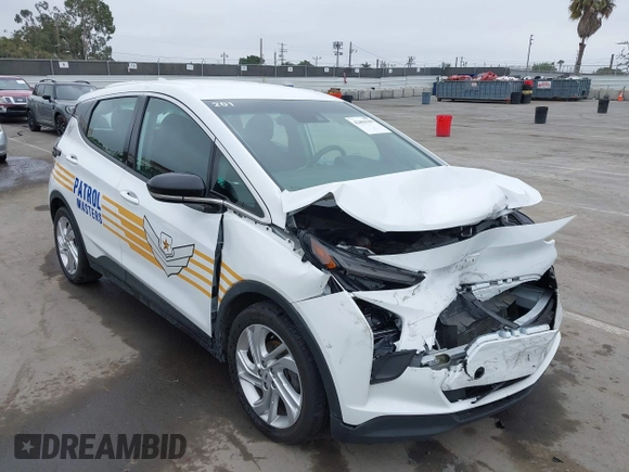 2023 Chevrolet Bolt EV 1LT with VIN 1G1FW6S08P4100397, listed as a IAAI auction lot 42450199 with 106,268 mi miles and . Bid and sale history available at DreamBid. Image 1.