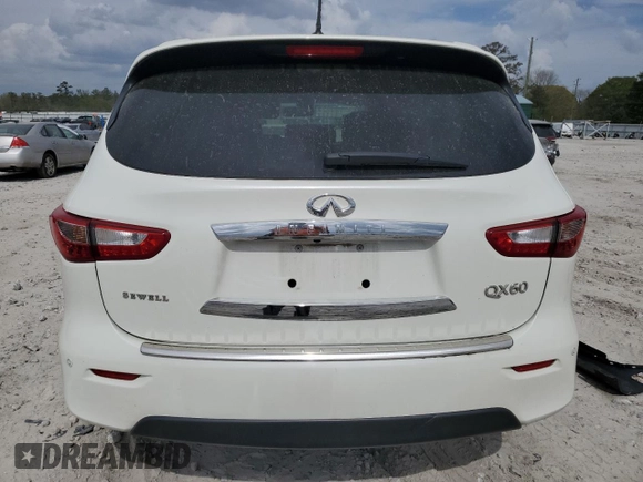 2015 Infiniti QX60 with VIN 5N1AL0MM3FC512041, listed as a Copart auction lot 51997155 with 117,620 mi miles and Salvage Title. Bid and sale history available at DreamBid. Image 6.