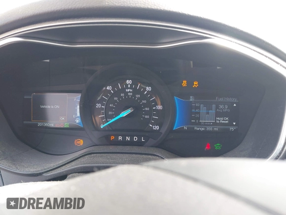 2019 Ford Fusion SE with VIN 3FA6P0LU1KR108172, listed as a IAAI auction lot 42080848 with 201,360 mi miles and . Bid and sale history available at DreamBid. Image 7.