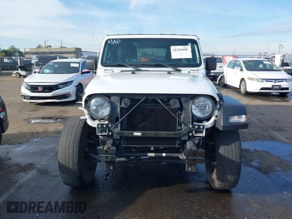 2022 Jeep Wrangler Unlimited Sport S with VIN 1C4HJXDN9NW154922, listed as a IAAI auction lot 41230408 with 35,187 mi miles. Bid and sale history available at carsss.com. Image 13.