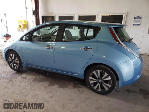 2015 Nissan LEAF SV with VIN 1N4AZ0CPXFC329112, listed as a Copart auction lot 65604163 with 67,558 mi miles. Bid and sale history available at carsss.com. Image 2.