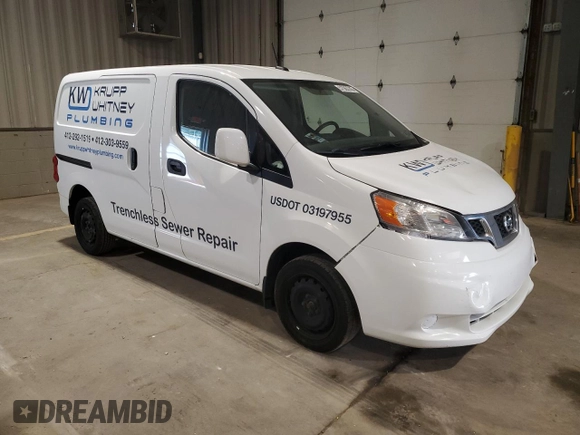 2020 Nissan NV200 S with VIN 3N6CM0KN4LK708370, listed as a Copart auction lot 57563745 with 108,786 mi miles and Salvage title. Bid and sale history available at DreamBid. Image 4.