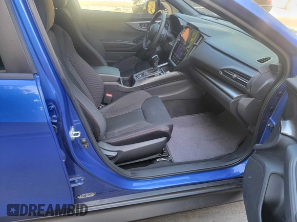 2023 Subaru WRX Premium с VIN JF1VBAH61P8802119, выставлен на аукционе Copart как лот 57364005 с пробегом 259 миль миль и Списание • Salvage title. История ставок и продаж доступна на DreamBid. Изображение 5.