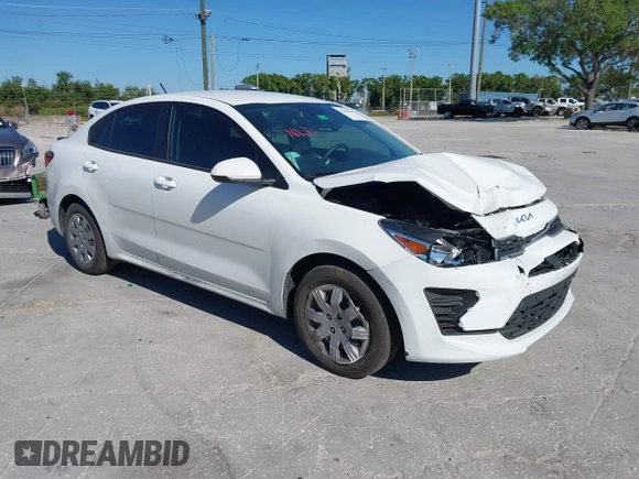 2023 Kia Rio LX with VIN 3KPA24AD4PE616342, listed as a IAAI auction lot 41848260 with 37,188 mi miles. Bid and sale history available at carsss.com. Image 1.