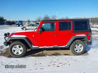 2018 Jeep Wrangler JK Unlimited Sport with VIN 1C4BJWDG9JL874850, listed as a IAAI auction lot 41482613 with 80,669 mi miles. Bid and sale history available at carsss.com. Image 14.