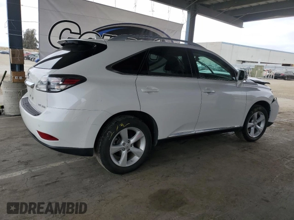 2012 Lexus RX 350 with VIN 2T2BK1BA9CC145574, listed as a Copart auction lot 53863225 with 76,555 mi miles and Salvage Title. Bid and sale history available at DreamBid. Image 3.