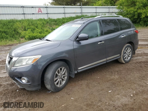 2014 Nissan Pathfinder Platinum with VIN 5N1AR2MM6EC725106, listed as a Copart auction lot 57661525 with 117,993 mi miles and Clean title. Bid and sale history available at DreamBid. Image 1.