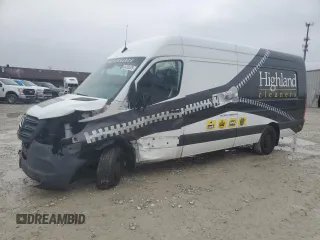 2023 Mercedes-Benz Sprinter Cargo Cargo with VIN W1Y4NDHY2PT147736, listed as a Copart auction lot 44758325 with 29,333 mi miles and Salvage Title. Bid and sale history available at DreamBid. Image 1.