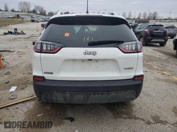 2021 Jeep Cherokee Latitude with VIN 1C4PJLCBXMD135009, listed as a Copart auction lot 47838085 with 103,385 mi miles and Salvage Title. Bid and sale history available at carsss.com. Image 6.