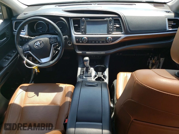 2017 Toyota Highlander Limited with VIN 5TDDZRFHXHS413030, listed as a Copart auction lot 58913115 with 93,295 mi miles and Salvage title. Bid and sale history available at DreamBid. Image 8.
