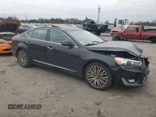 2014 Kia Cadenza Premium with VIN KNALN4D71E5124055, listed as a Copart auction lot 80391974 with 54,363 mi miles and Salvage Title. Bid and sale history available at carsss.com. Image 4.
