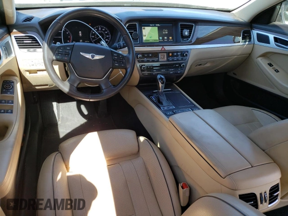 2015 Hyundai Genesis 3.8L with VIN KMHGN4JE6FU073937, listed as a Copart auction lot 55221414 with 51,771 mi miles and Salvage Title. Bid and sale history available at carsss.com. Image 8.