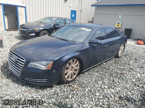 2013 Audi A8 L 3.0L with VIN WAURGAFD0DN003358, listed as a Copart auction lot 55416175 with 114,973 mi miles and Salvage Title. Bid and sale history available at carsss.com. Image 1.