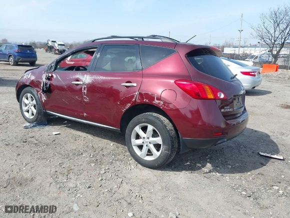 2009 Nissan Murano S with VIN JN8AZ18W49W131035, listed as a IAAI auction lot 41791729 with NaN miles. Bid and sale history available at carsss.com. Image 3.