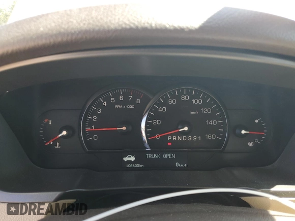 2008 Cadillac DTS 1SC with VIN 1G6KD57Y38U126527, listed as a Copart auction lot 48498175 with 108,635 mi miles and Salvage Title. Bid and sale history available at carsss.com. Image 9.