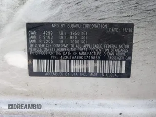 2019 Subaru Impreza z VIN 4S3GTAA69K3719859, wystawiony jako IAAI lot #42250493 z przebiegiem 121 201 mil mil oraz . Historia ofert i sprzedaży dostępna na DreamBid. Obrazek 9.