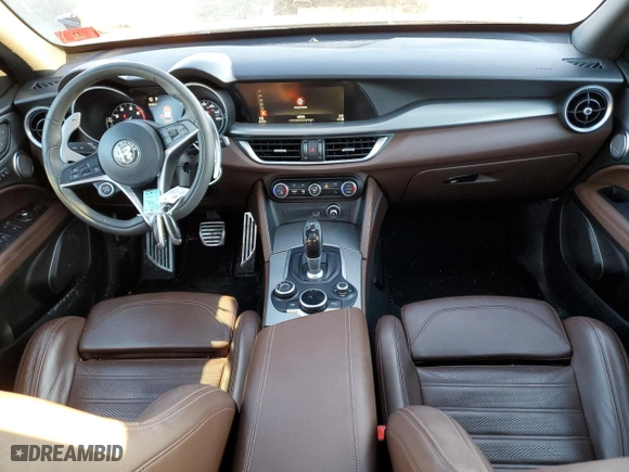 2018 Alfa Romeo Stelvio Ti Sport with VIN ZASFAKNN6J7C28513, listed as a Copart auction lot 43013645 with 68,457 mi miles and Salvage Title. Bid and sale history available at carsss.com. Image 8.