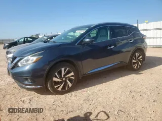 2015 Nissan Murano SV with VIN 5N1AZ2MG9FN217194, listed as a Copart auction lot 61851815 with 82,101 mi miles and Salvage title. Bid and sale history available at DreamBid. Image 1.
