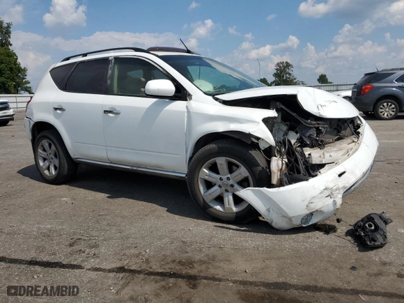 2006 Nissan Murano SE with VIN JN8AZ08W06W546844, listed as a Copart auction lot 69667134 with 0 mi miles and Salvage Title. Bid and sale history available at carsss.com. Image 4.
