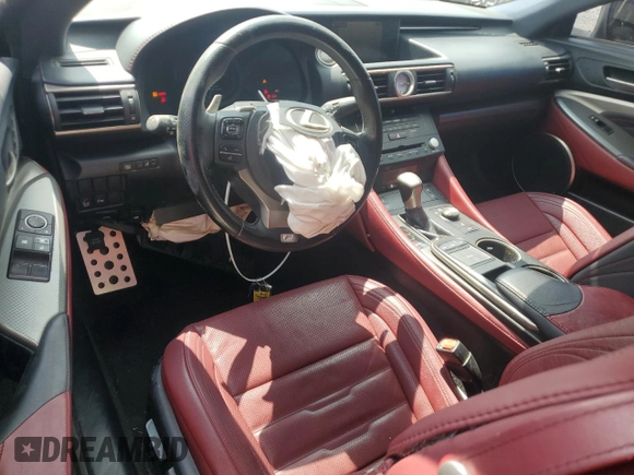 2015 Lexus RC 350 F Sport with VIN JTHHE5BC6F5005769, listed as a Copart auction lot 55967405 with 90,572 mi miles and Salvage title. Bid and sale history available at DreamBid. Image 8.