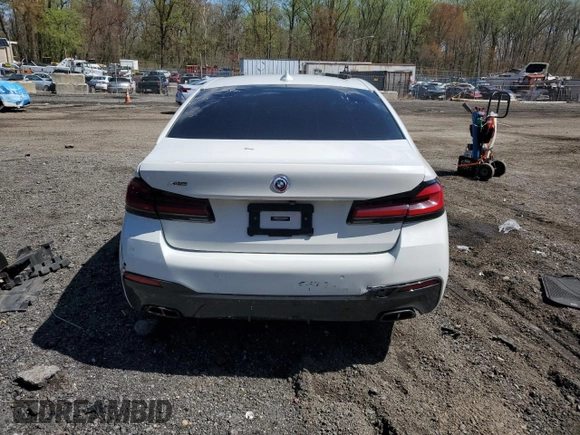 2021 BMW 5 Series 530i xDrive with VIN WBA13BJ02MWX13746, listed as a Copart auction lot 52088975 with Not Provided miles and Clean Title. Bid and sale history available at carsss.com. Image 6.