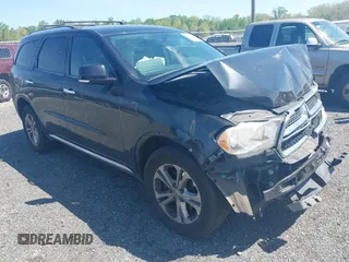 2013 Dodge Durango Crew with VIN 1C4RDJDG4DC614109, listed as a IAAI auction lot 42148400 with 233,179 mi miles and . Bid and sale history available at DreamBid. Image 1.