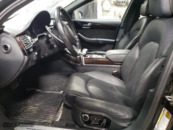 2017 Audi A8 L with VIN WAU44AFD2HN014533, listed as a Copart auction lot 46684705 with 94,030 mi miles and Salvage Title. Bid and sale history available at carsss.com. Image 7.