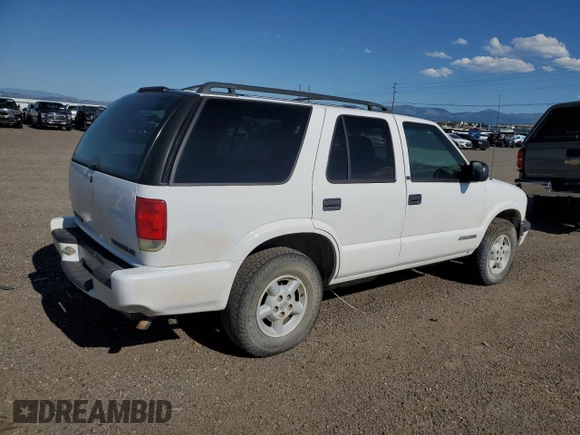 2001 Chevrolet Blazer LT with VIN 1GNDT13W31K225458, listed as a Copart auction lot 62497795 with 186,571 mi miles and Clean title. Bid and sale history available at DreamBid. Image 3.