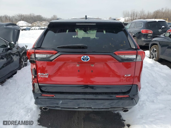 2021 Toyota RAV4 Prime XSE with VIN JTMEB3FV1MD018168, listed as a Copart auction lot 43231865 with 61,832 mi miles and Salvage Title. Bid and sale history available at carsss.com. Image 6.