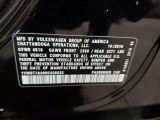 2017 Volkswagen Passat SE with VIN 1VWBT7A30HC025022, listed as a Copart auction lot 48578415 with 118,266 mi miles and Salvage title. Bid and sale history available at DreamBid. Image 12.