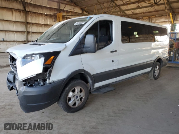 2019 Ford Transit Passenger XL with VIN 1FBZX2YM6KKB83292, listed as a Copart auction lot 84790394 with 45,005 mi miles and Salvage title. Bid and sale history available at DreamBid. Image 1.