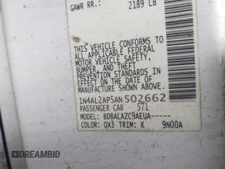 2010 Nissan Altima S z VIN 1N4AL2AP5AN502662, wystawiony jako IAAI lot #42260735 z przebiegiem Nie podano mil oraz . Historia ofert i sprzedaży dostępna na DreamBid. Obrazek 9.