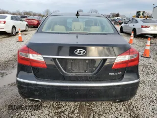 2013 Hyundai Genesis 3.8L with VIN KMHGC4DDXDU216586, listed as a Copart auction lot 46252005 with 166,975 mi miles and Salvage Title. Bid and sale history available at carsss.com. Image 6.