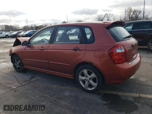 2009 Kia Spectra with VIN KNAFE241395024865, listed as a Copart auction lot 81750874 with 179,834 mi miles and Salvage Title. Bid and sale history available at carsss.com. Image 2.