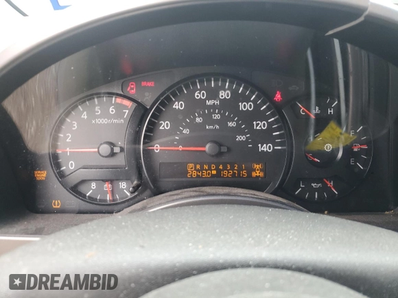 2004 Nissan Armada LE z VIN 5N1AA08B74N736414, wystawiony jako Copart lot #55215295 z przebiegiem 192 715 mil mil oraz Czysty tytuł • Clean title. Historia ofert i sprzedaży dostępna na DreamBid. Obrazek 9.