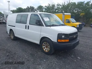 2013 Chevrolet Express Cargo with VIN 1GCSGAFX6D1170717, listed as a IAAI auction lot 42384693 with 265,341 mi miles and . Bid and sale history available at DreamBid. Image 1.