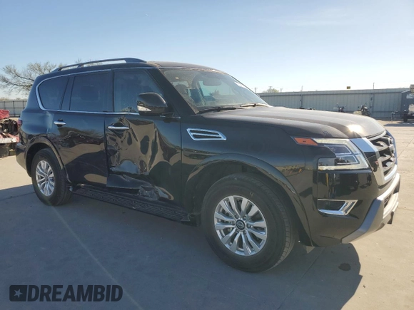 2023 Nissan Armada SV with VIN JN8AY2AD8P9693887, listed as a Copart auction lot 50410685 with 30,355 mi miles and Salvage title. Bid and sale history available at DreamBid. Image 4.