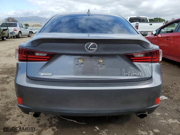 2015 Lexus IS 250 with VIN JTHBF1D28F5077847, listed as a Copart auction lot 45651795 with 107,812 mi miles and Salvage Title. Bid and sale history available at carsss.com. Image 6.