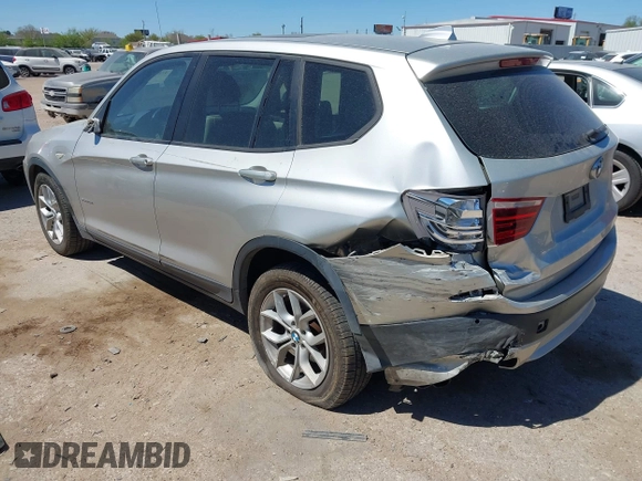 2013 BMW X3 xDrive28i with VIN 5UXWX9C53D0A31087, listed as a IAAI auction lot 41850886 with 142,156 mi miles. Bid and sale history available at carsss.com. Image 3.